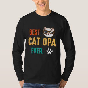 Camiseta Cara de pata linda Mejor Opa de gato alguna vez Dí
