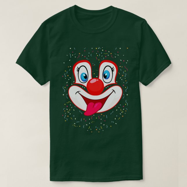 Camiseta cara de payaso divertida TShirt - 1 (Diseño del anverso)