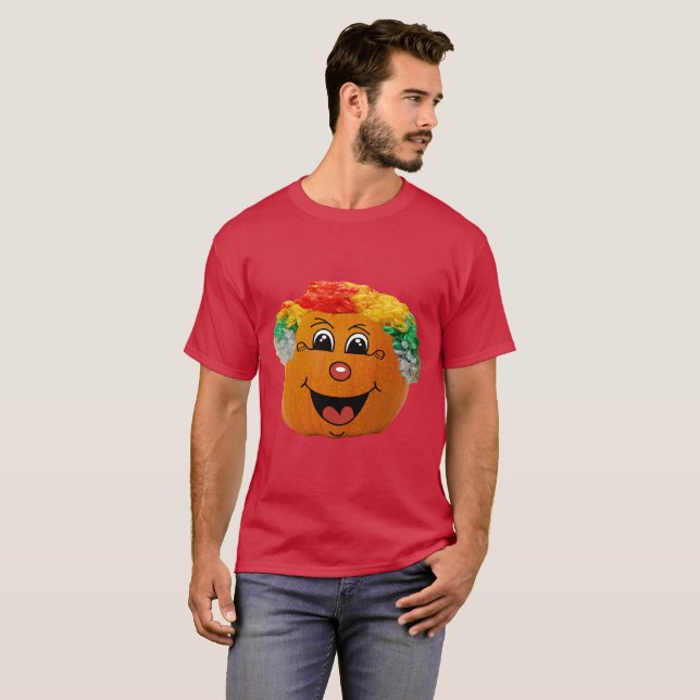 Camiseta Cara de payaso Jack o' Lantern, Calabaza de Hallow (Anverso completo)