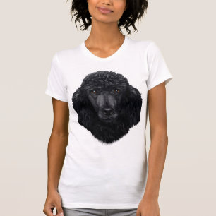 Camiseta Cara de perro caniche negro