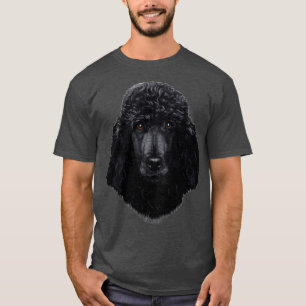 Camiseta Cara de perro caniche negro
