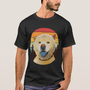 Camiseta CARA DE PERRO chow chow BOSQUE DE PERRO RETRO PINO