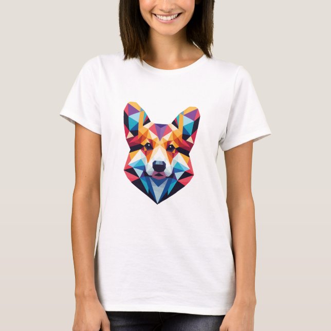 Camiseta Cara de perro colorida (Anverso)