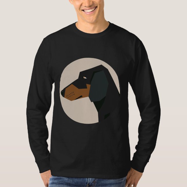 Camiseta Cara de perro de Dachshund (Anverso)