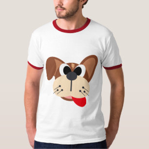 Camiseta Cara de perro de dibujos animados divertida