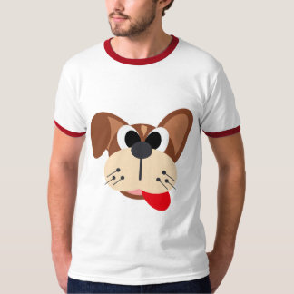 Camiseta Cara de perro de dibujos animados divertida