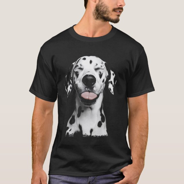 Camiseta Cara de Perro Divertida Dálmata (Anverso)