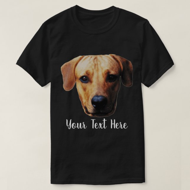 Camiseta Cara de perro fotográfico personalizable (Diseño del anverso)