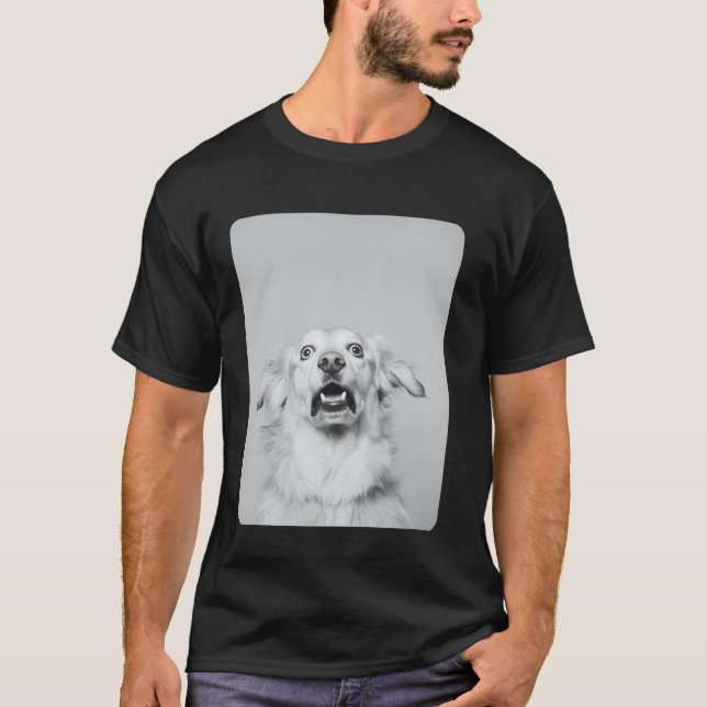 Camiseta Cara de perro gracioso meme cabeza cara de retriev (Anverso)