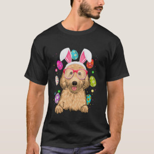 Camiseta Cara de perro Labradoodle conejito lindo huevos de
