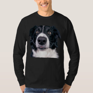 Camiseta Cara de perro negra y blanca