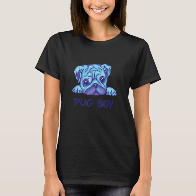 Camiseta Cara de perro pug niño Pug (Anverso)