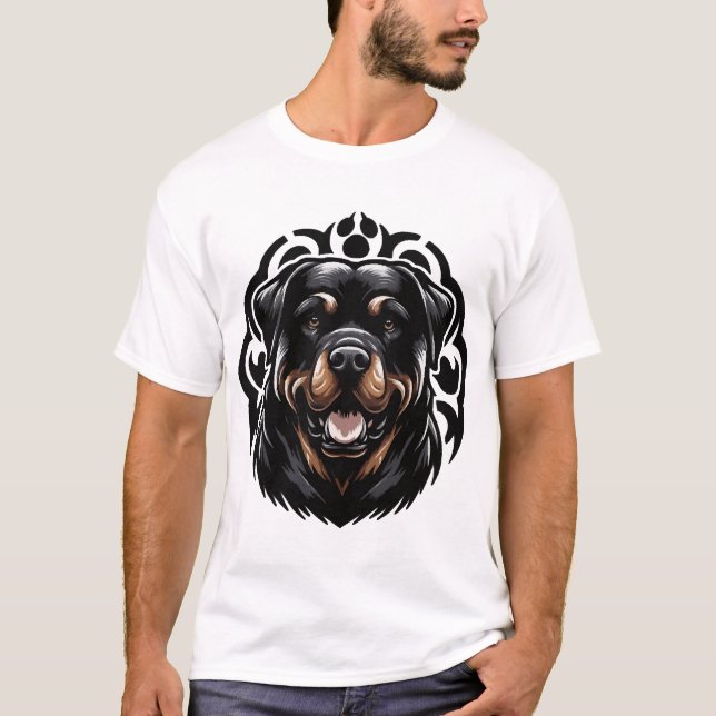 Camiseta Cara de perro Rottweiler (Anverso)