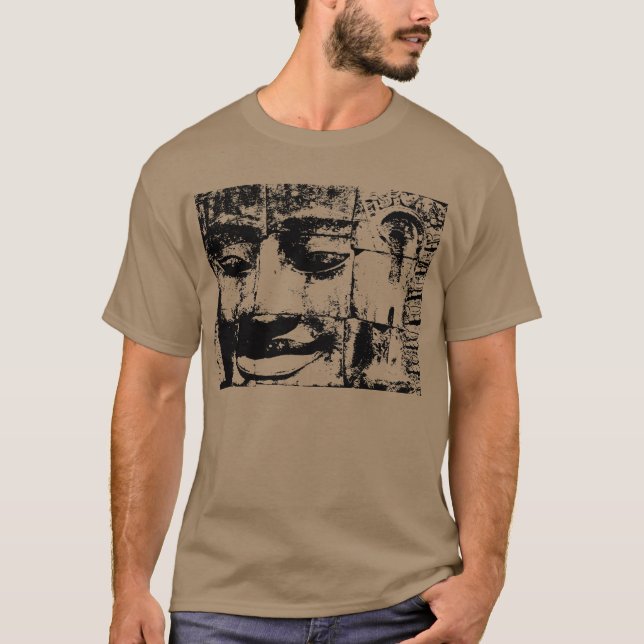 Camiseta Cara de piedra jemer... Templo de Bayon, Camboya (Anverso)