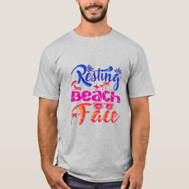 Camiseta cara de playa de descanso