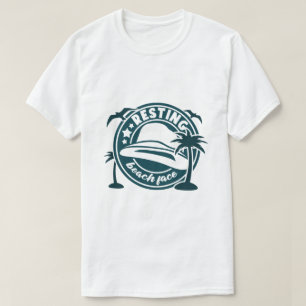 Camiseta Cara de playa relajada gráfico divertido de verano