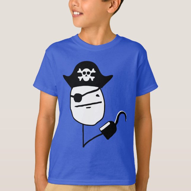 Camiseta Cara de póker del pirata - meme (Anverso)