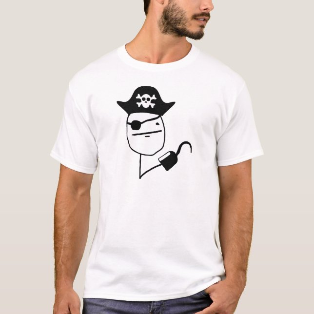 Camiseta Cara de póker del pirata - meme (Anverso)