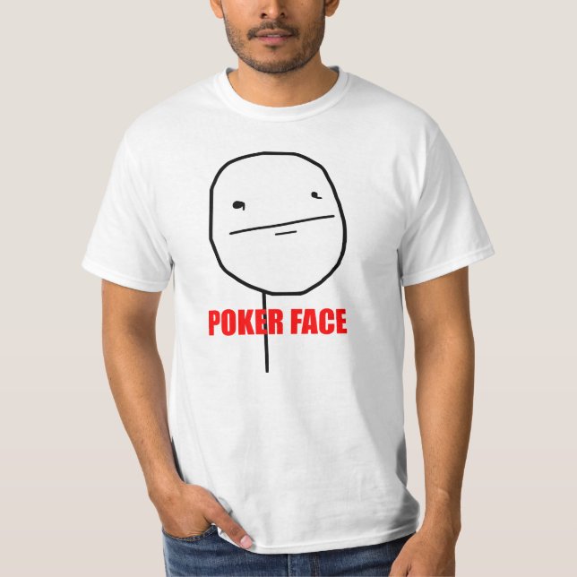 Camiseta Cara de póker Meme (Anverso)