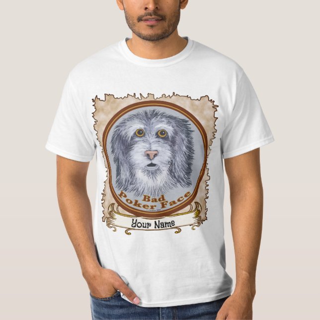 Camiseta Cara de Póquer de Sheepdog (Anverso)