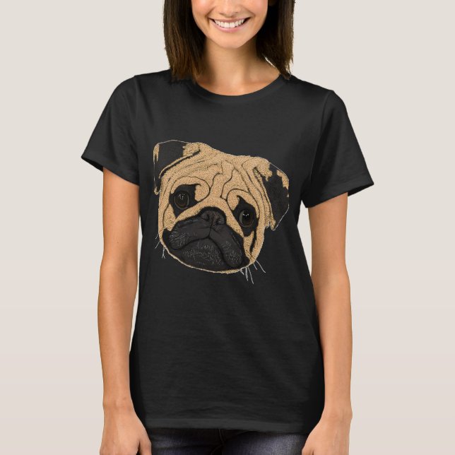 Camiseta Cara de pug (Anverso)