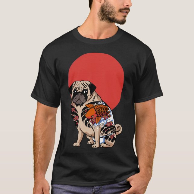 Camiseta Cara de Pug para hombres mujeres Pug Daddy Pug Mom (Anverso)