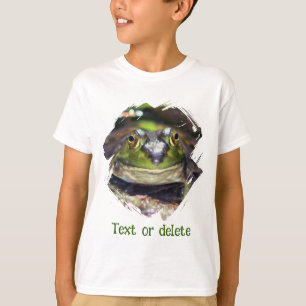Camiseta Cara de rana linda personalizada de la naturaleza