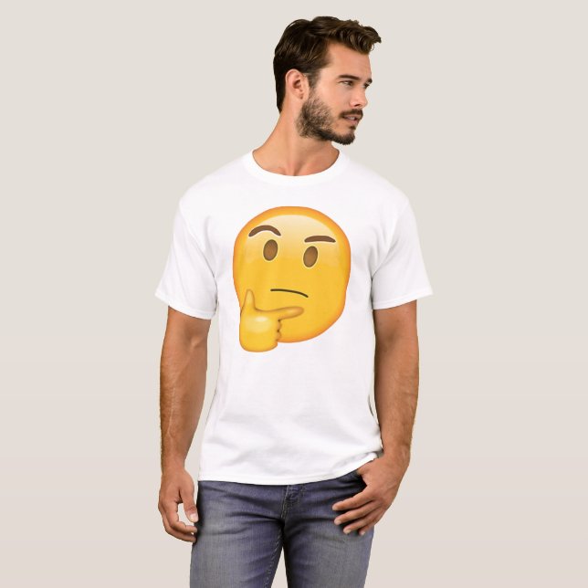 Camiseta Cara de reflexión - Emoji (Anverso completo)