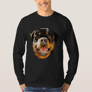 Camiseta Cara de Rottweiler Criador de Animais Dono de Cach