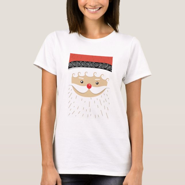 Camiseta cara de santa claus (Anverso)