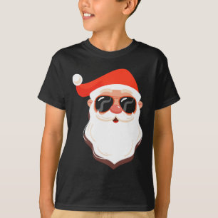 Camiseta Cara de Santa Claus Gafas de sol Con Sombrero Barb