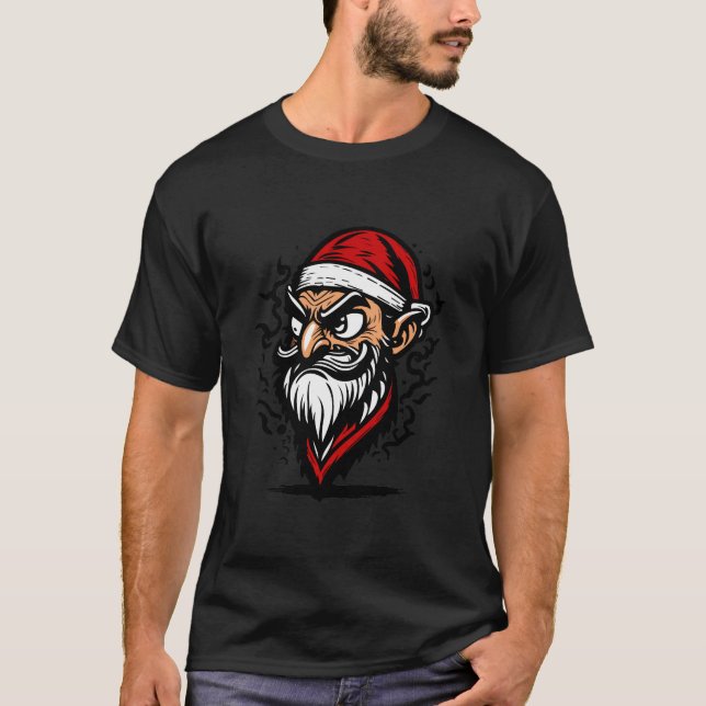 Camiseta Cara de Santa Pirata para Navidad (Anverso)