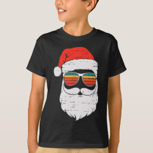 Camiseta Cara de Santa Retro Sungled Navidad en Julio Veran