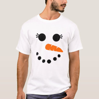Camiseta Cara De Snowman Para Mujeres Chicas Eyelash Chris