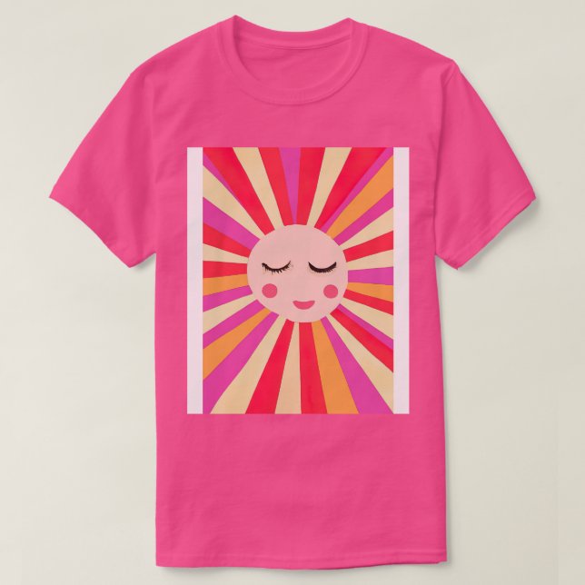 Camiseta Cara de sol minimalista (Diseño del anverso)