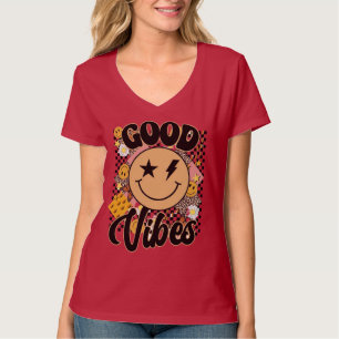 Camiseta Cara de sonrisa de buenas vibras