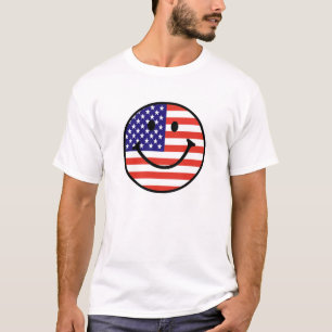 Camiseta Cara de sonrisa patriótica