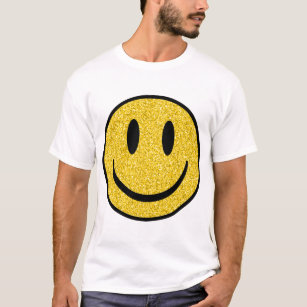  Camiseta de manga larga con cara sonriente amarilla de los años  70, Gris : Ropa, Zapatos y Joyería