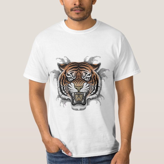 camiseta cara de tigre (Anverso)