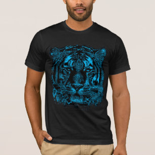 Camiseta Cara de tigre azul