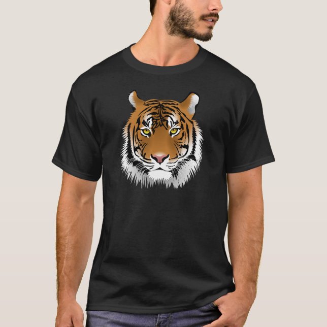 Camiseta Cara de tigre bengalí realista (Anverso)
