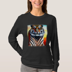 Camiseta Cara de tigre cabeza grandes felinos depredador hu