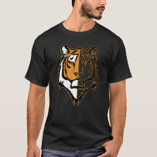 Camiseta Cara de Tigre Cabeza Grandes Felinos Estampado Mot