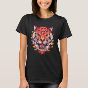 Camiseta Cara de tigre Cyborg Cara de tigre, gato salvaje,