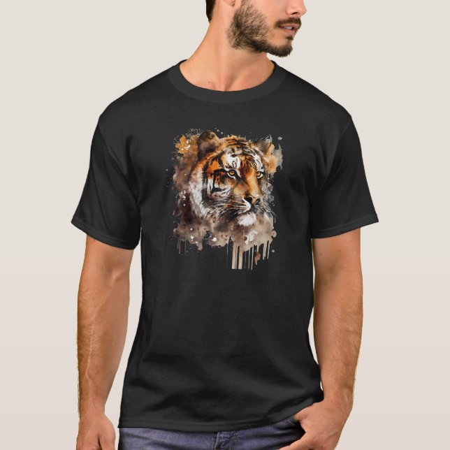 Camiseta Cara de tigre de color agua (Anverso)
