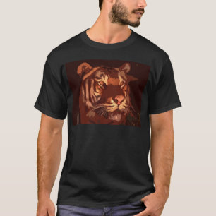 Camiseta Cara de tigre de luz negra