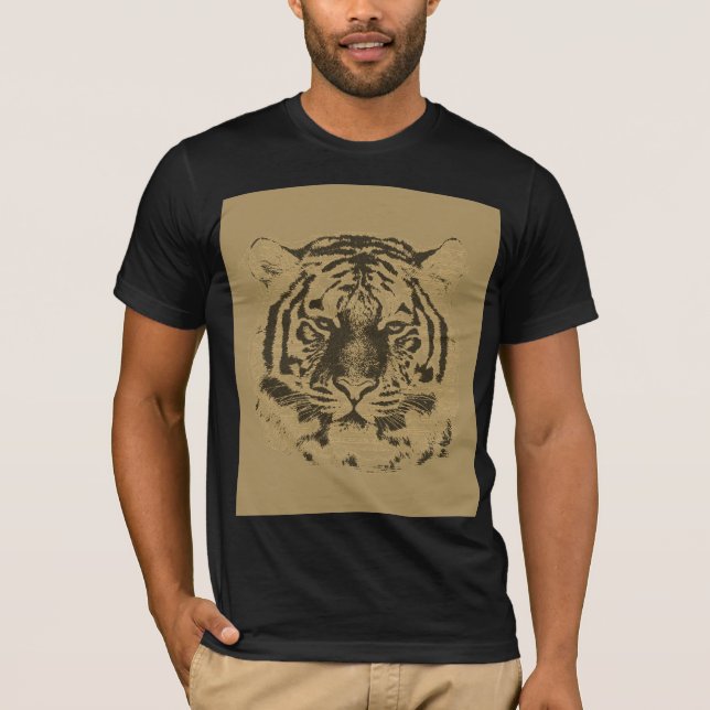 Camiseta Cara de tigre de vintage (Anverso)