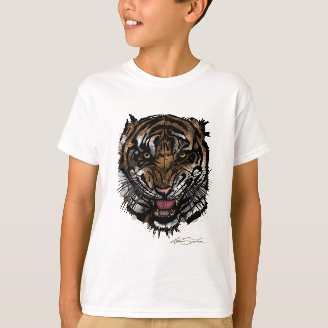 Camiseta Cara de tigre (diseño de firma) (Anverso)