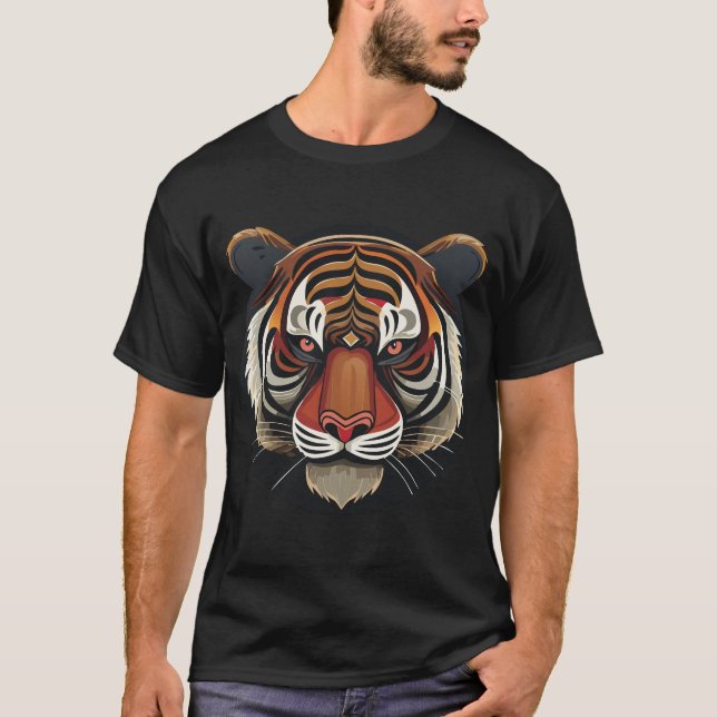 Camiseta Cara de tigre feroz (Anverso)