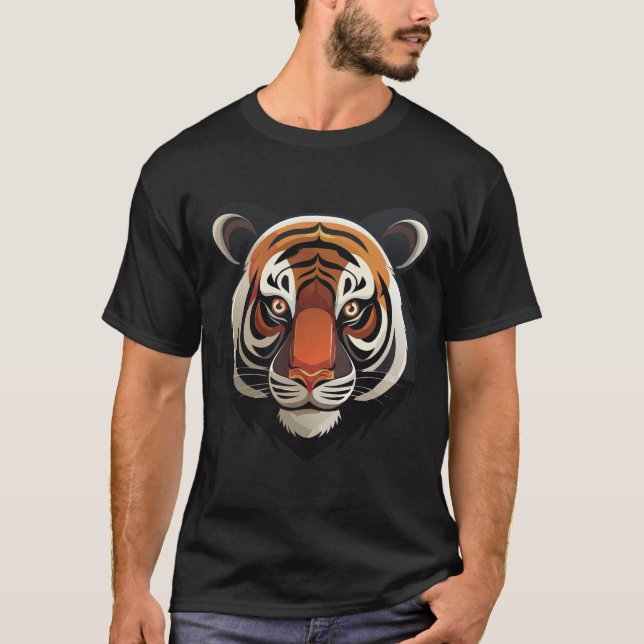 Camiseta Cara de tigre feroz (Anverso)